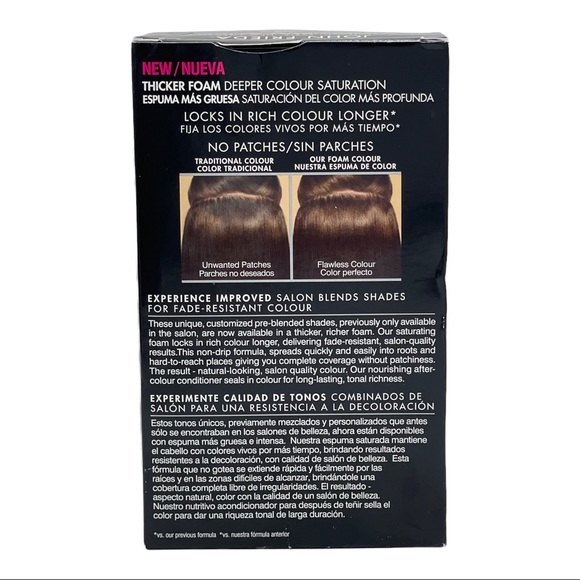 John Frieda Precision Foam Permanent Colour 5NBG Medium Chestnut Brown Gold Tone - Picture 3 of 6